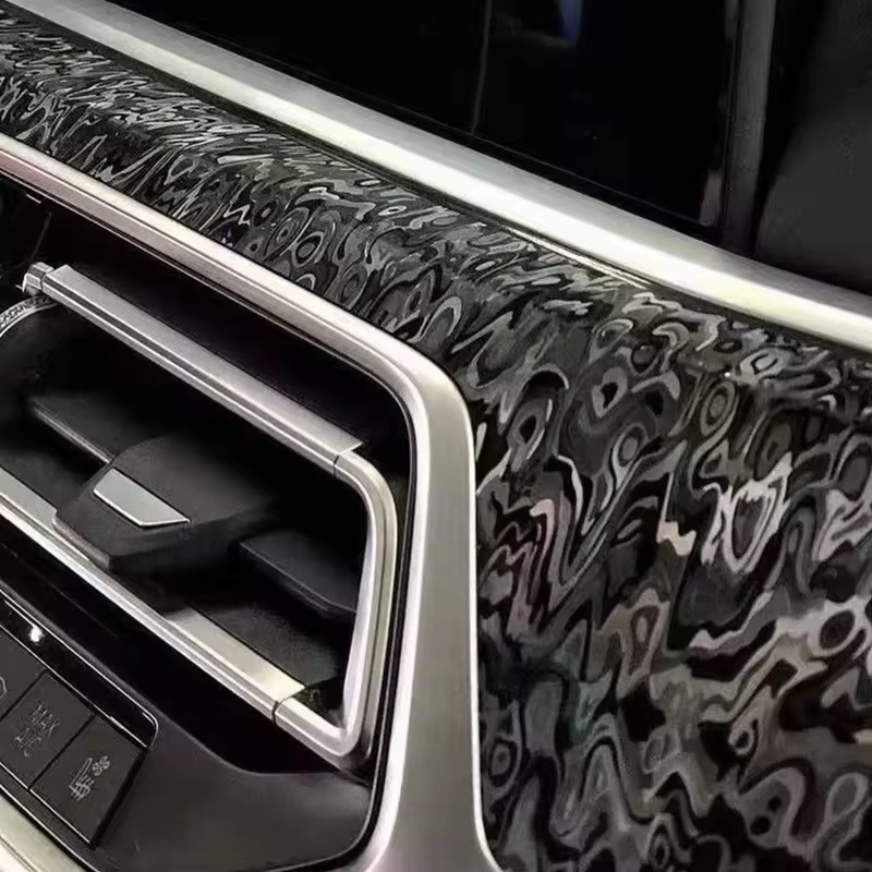 ONDIS 1.52*17M PET 3D car wrapping black matte Metaverse forged Carbon Fiber vinyl Car Wrap Vinyl
