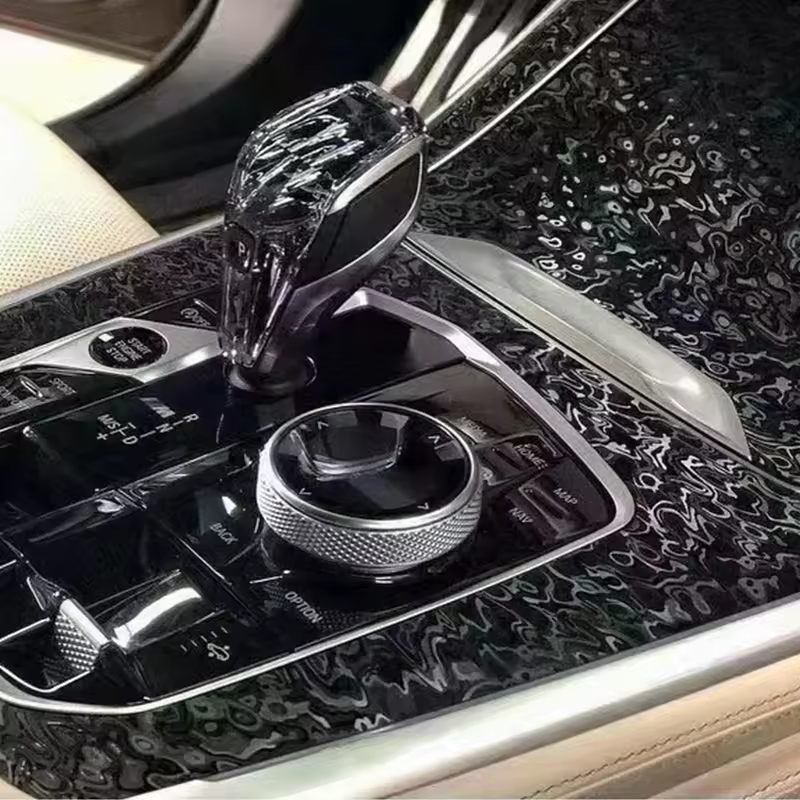 ONDIS 1.52*17M PET 3D car wrapping black matte Metaverse forged Carbon Fiber vinyl Car Wrap Vinyl