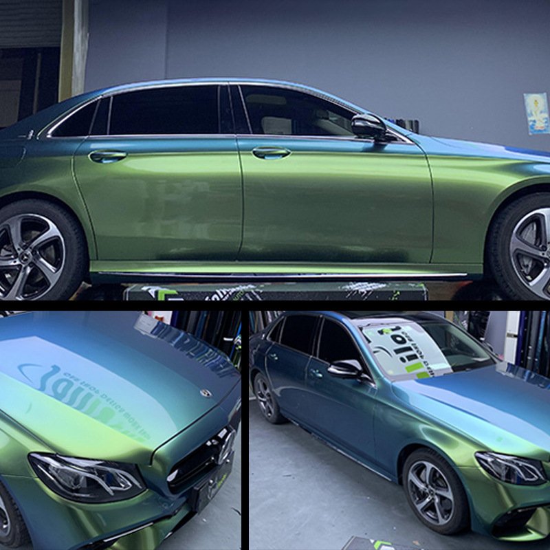 Streamer green aurora Series Car Wrap Vinyl Metallic Auto Body Sticker Self Adhesive Vehicle Wrapping Foil Car Wrap Film