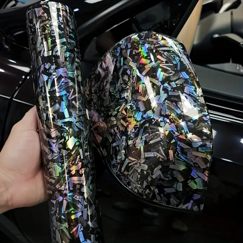 Car rainbow flower carbon silver color change film, car protective film, car PET forged carbon fiber film, car clothing