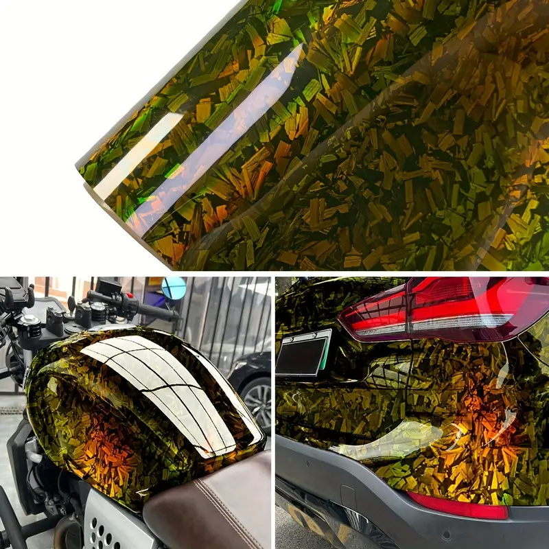 Car rainbow flower carbon silver color change film, car protective film, car PET forged carbon fiber film, car clothing