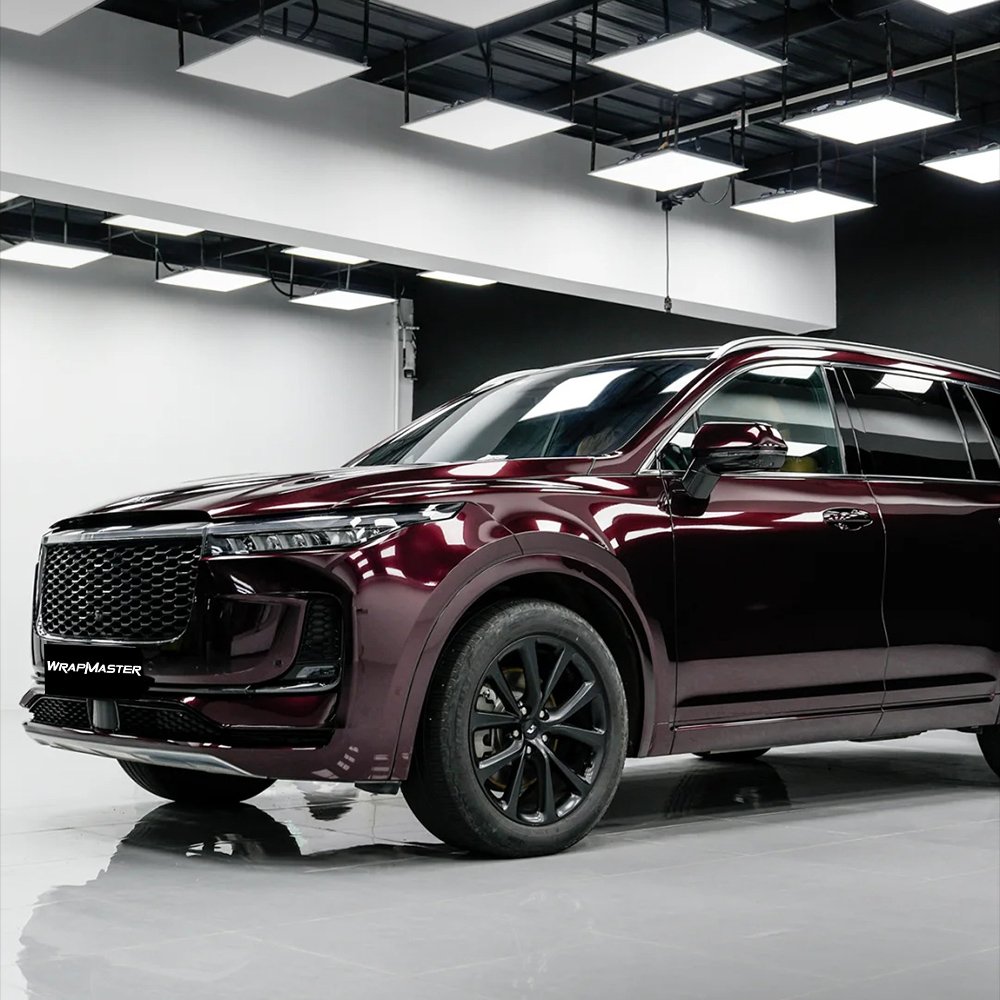 Wrapmaster 1.52*17m Super Gloss Metallic Black Rose Wrap Film Auto Accessories Car Film Vinyl Wrap
