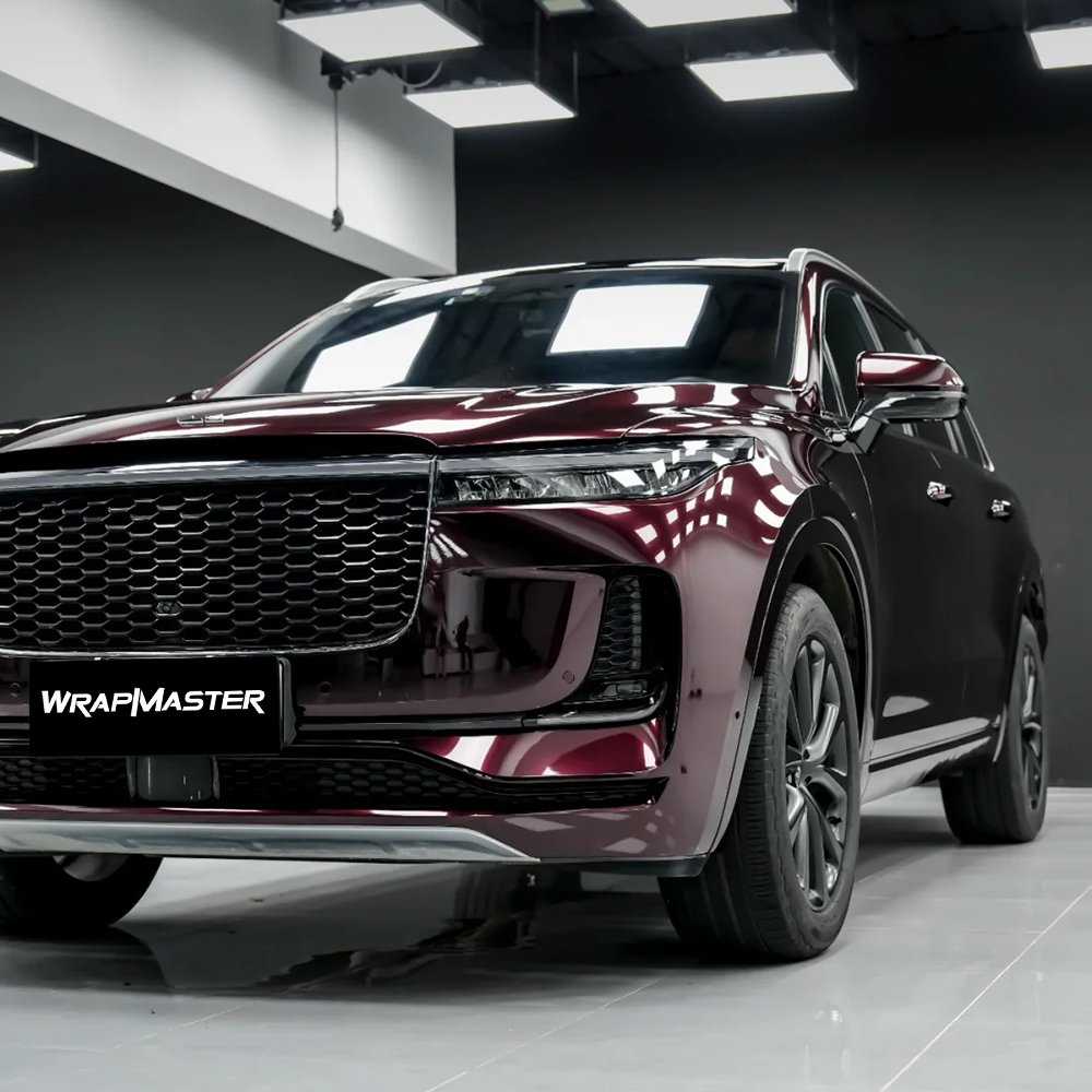 Wrapmaster 1.52*17m Super Gloss Metallic Black Rose Wrap Film Auto Accessories Car Film Vinyl Wrap