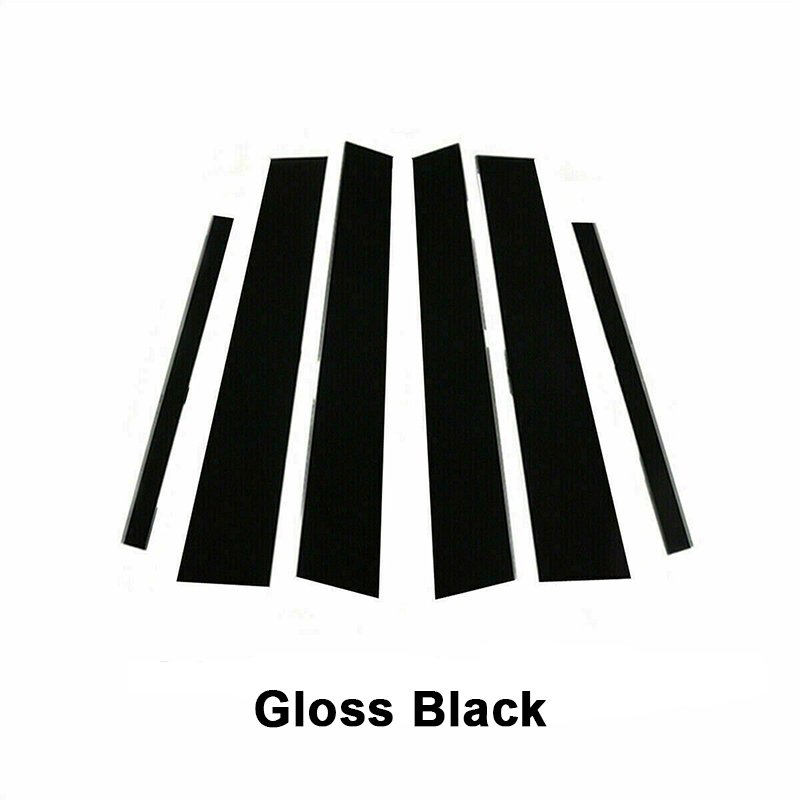 For BMW 5-Series E60 4-Door Sedan 03-10 TPU transparent bright black car exterior window BC center pillar protective film