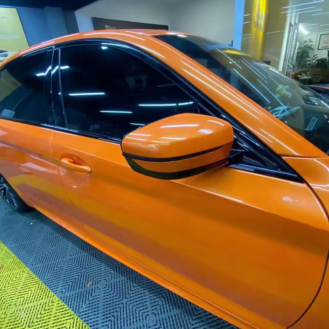 Magic Sunshine Orange PET Car Wrap Film PPF Self Healing Coat Paint Protection Film For Car Color Changing For Car