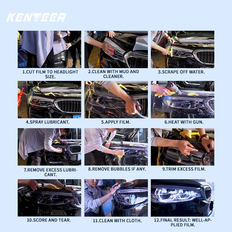 Automobile Headlamp Protective Car Lamp headlight film in car film TPH PPF Material Head black film for light car