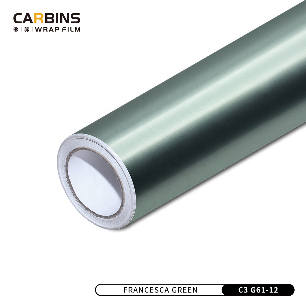 CARBINS Factory Car Films PET Francesca Green Vinyl Wrap Rolls For Car