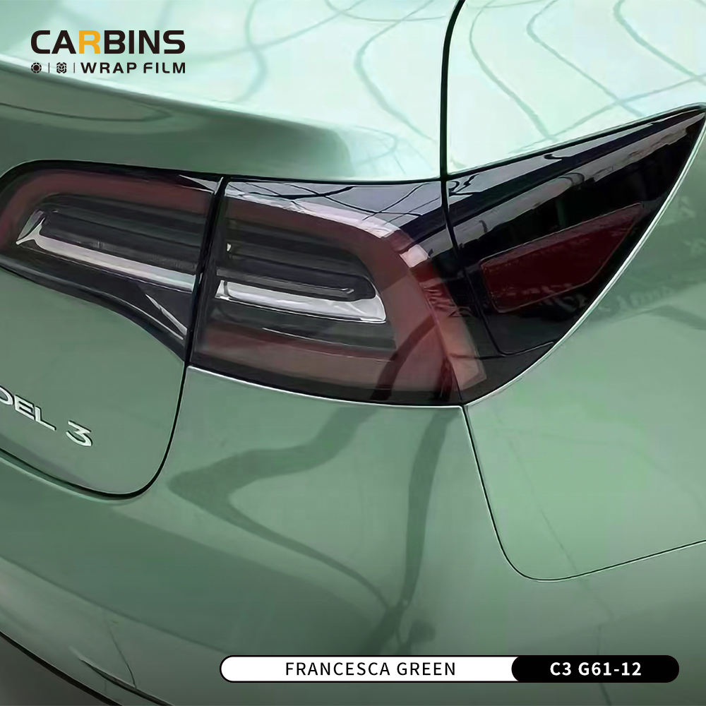 CARBINS Factory Car Films PET Francesca Green Vinyl Wrap Rolls For Car