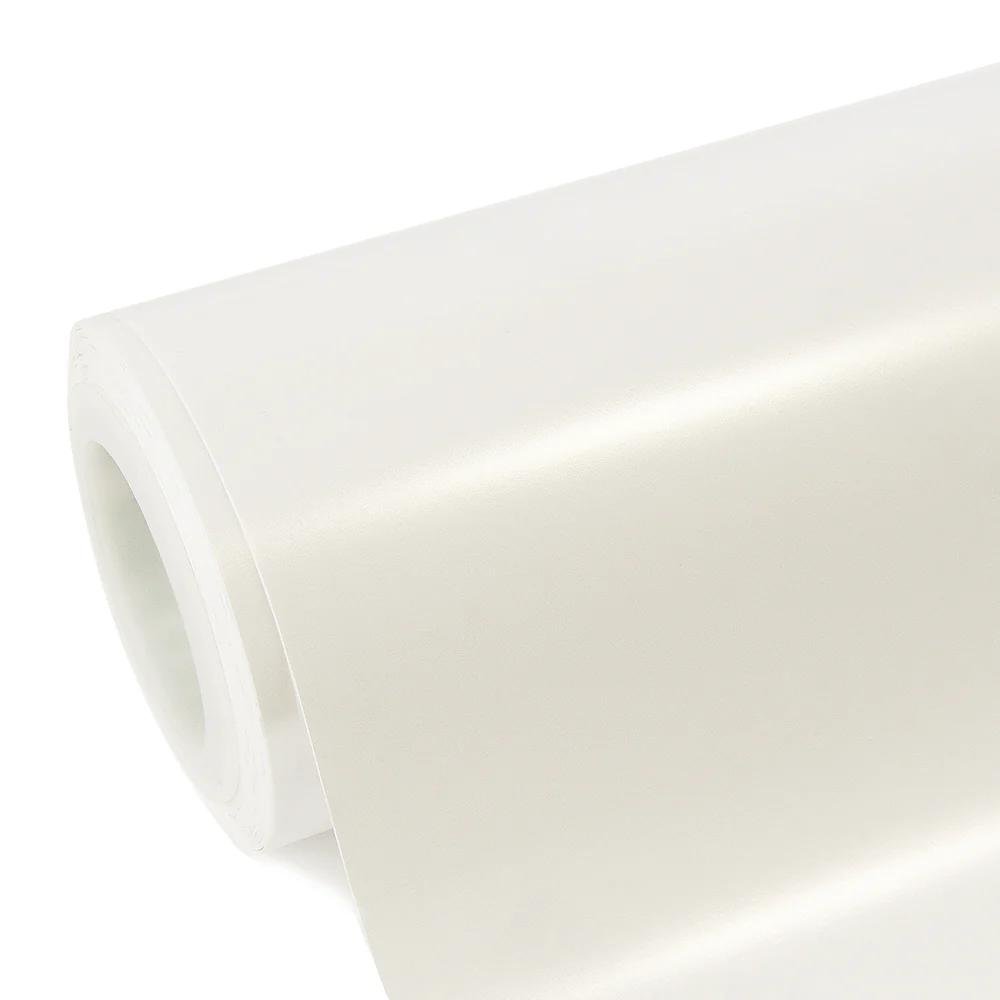 Retail Wholesale HIGHCOOL EM-108 6.5mil PVC Car Wrap Film Self-Healing Pearl Metal White High Gloss Tint Color Changing Car Film
