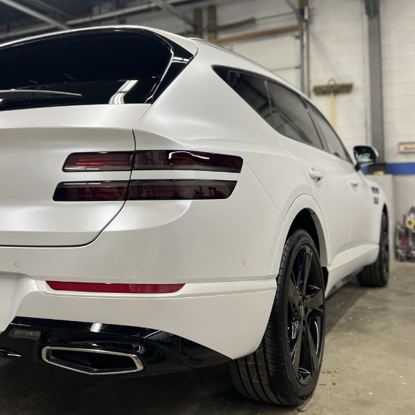 Retail Wholesale HIGHCOOL EM-108 6.5mil PVC Car Wrap Film Self-Healing Pearl Metal White High Gloss Tint Color Changing Car Film