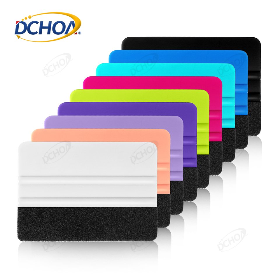 DCHOA Car Vinyl Wrap Tool felt edge Squeegee 4 inch squeegee felt Window Film Tools