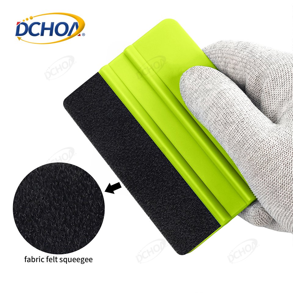 DCHOA Car Vinyl Wrap Tool felt edge Squeegee 4 inch squeegee felt Window Film Tools