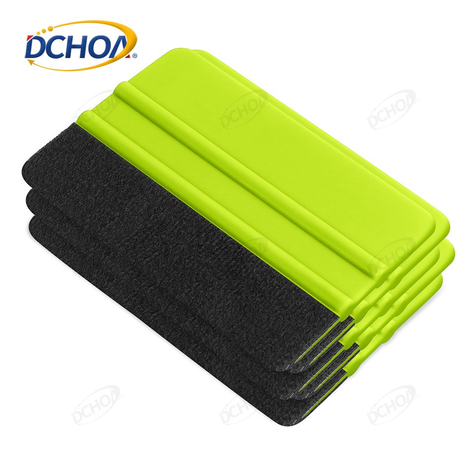 DCHOA Car Vinyl Wrap Tool felt edge Squeegee 4 inch squeegee felt Window Film Tools