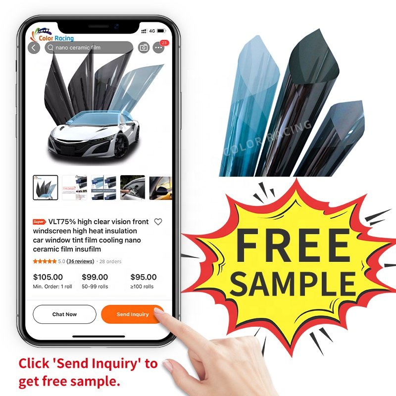 Color Racing Pelcula tintada para faros car film window tint tinted dyed windows film car