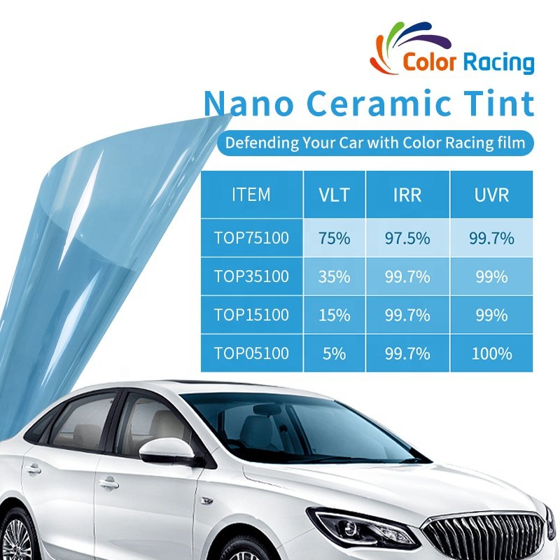 Color Racing Pelcula tintada para faros car film window tint tinted dyed windows film car