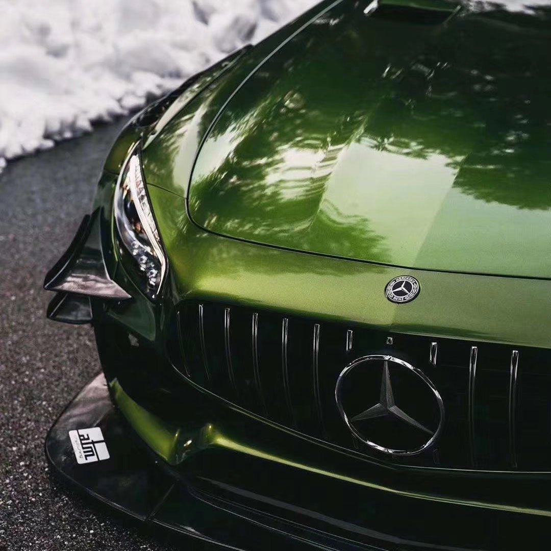 TSAUTOP Car Body PVC Sticker Super Gloss Metallic Mamba Green Car Paint Protection Wrap Film
