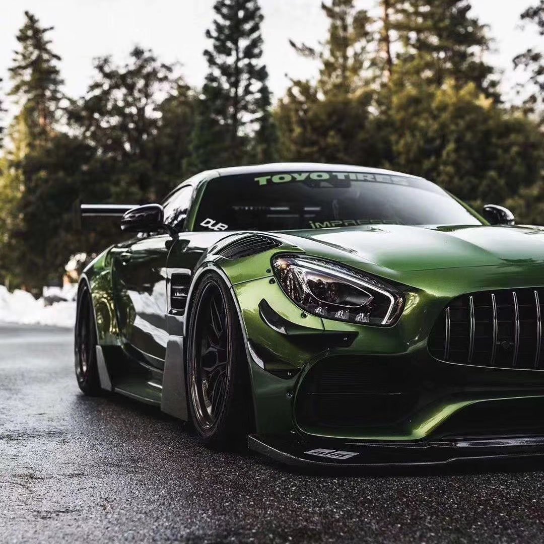 TSAUTOP Car Body PVC Sticker Super Gloss Metallic Mamba Green Car Paint Protection Wrap Film