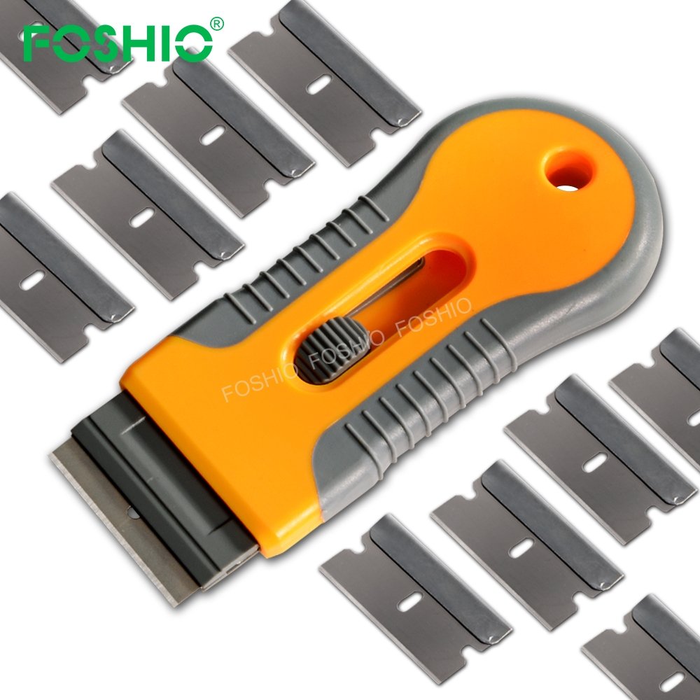 Foshio High Quality Industrial Vinyl Spatula Glue Cleaning Car Sticker Razor Scraper Tool