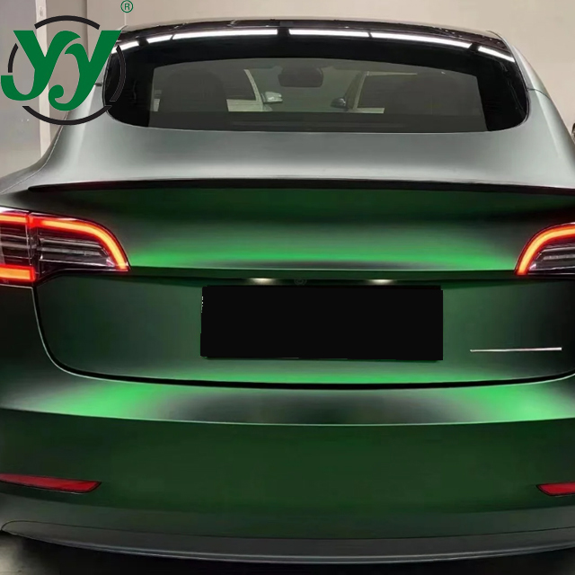 Factory Direct Premium PET Matte Venom Green Car Wrap Vinyl Full Roll Size 1.52*18Meters