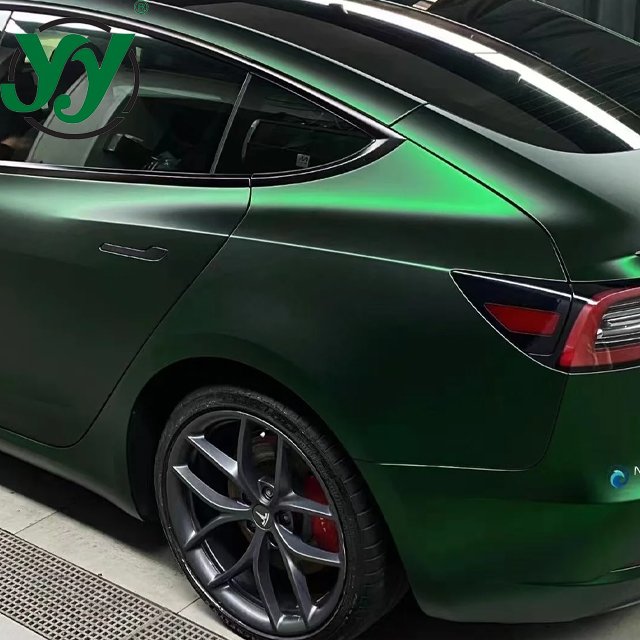 Factory Direct Premium PET Matte Venom Green Car Wrap Vinyl Full Roll Size 1.52*18Meters