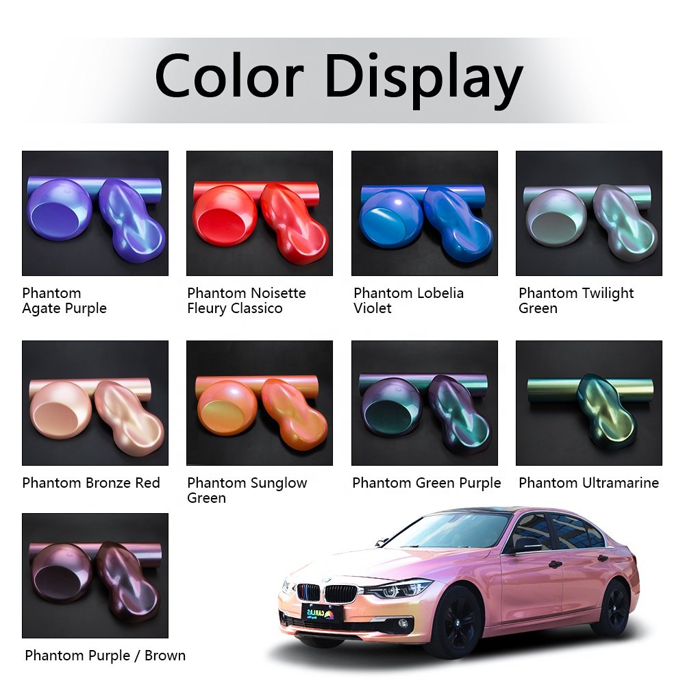CARLAS 1.52*17m/roll Phantom Onyx Purple Vinyl Wrap Film Car Stickers Vehicle Color Changing Film