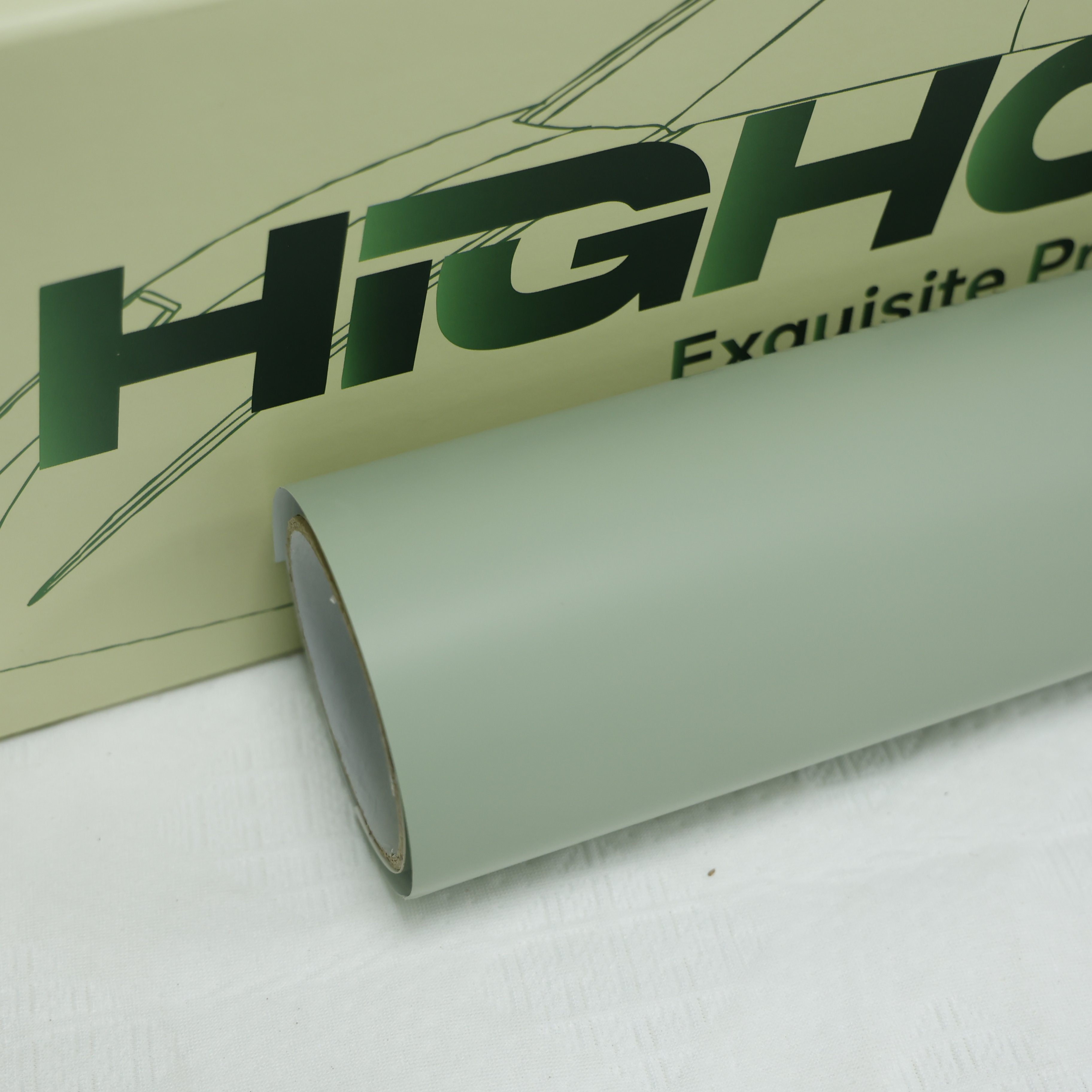 High Quality Easy Install 6.5mil PVC Car Wrap Film Satin Khaki Green Self-Healing Glossy Anti-Scratches Color Changing Car Films
