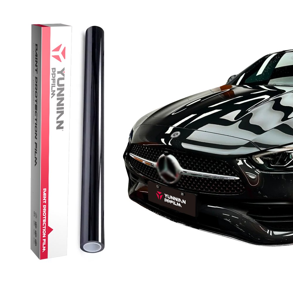 7mil Super Glossy Black TPU Car Film PPF Heat Repair Anti-scratch Anti-yellow UV Proof Paint Protection