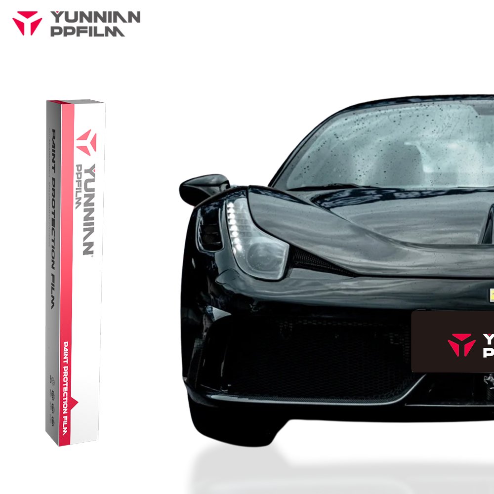 7mil Super Glossy Black TPU Car Film PPF Heat Repair Anti-scratch Anti-yellow UV Proof Paint Protection