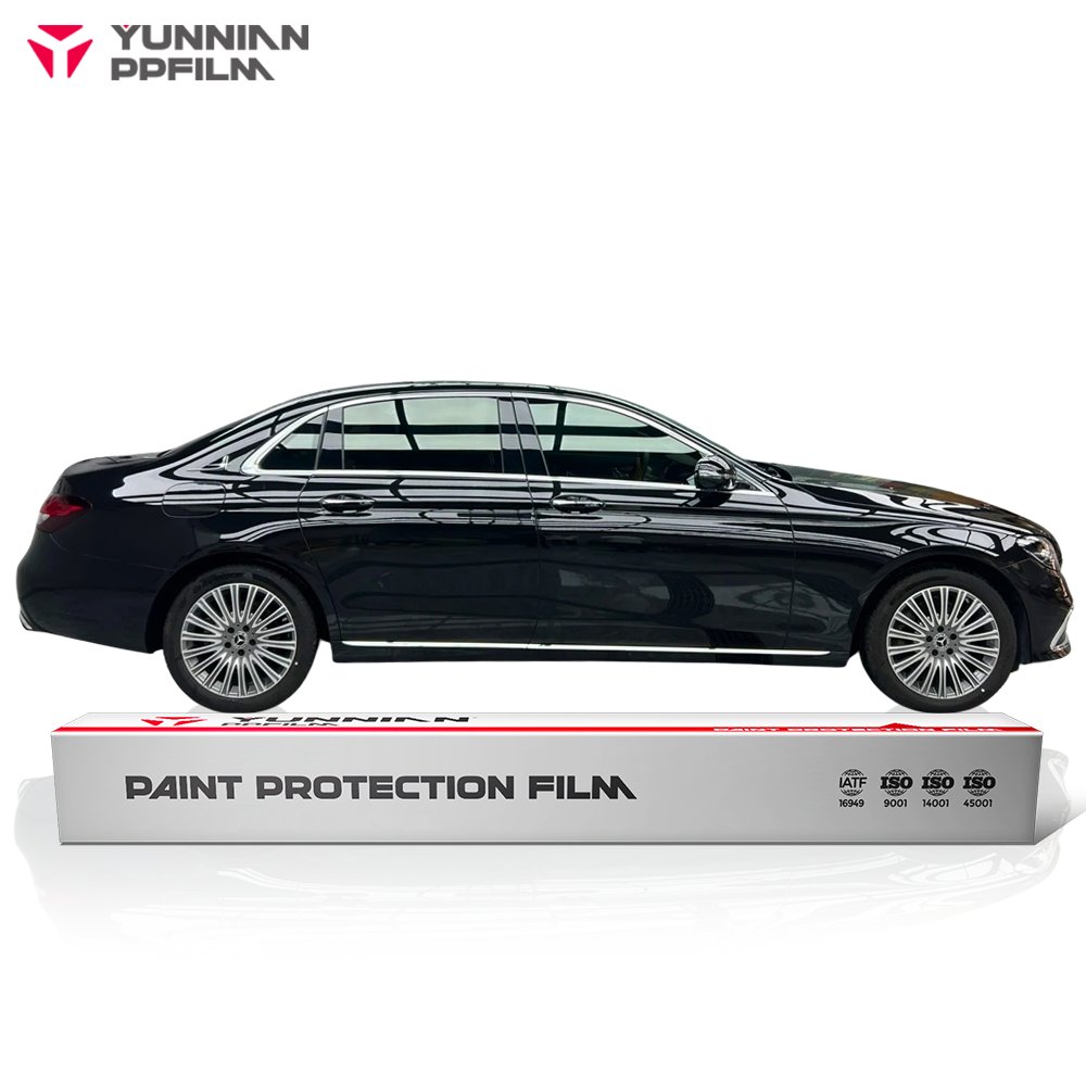 7mil Super Glossy Black TPU Car Film PPF Heat Repair Anti-scratch Anti-yellow UV Proof Paint Protection