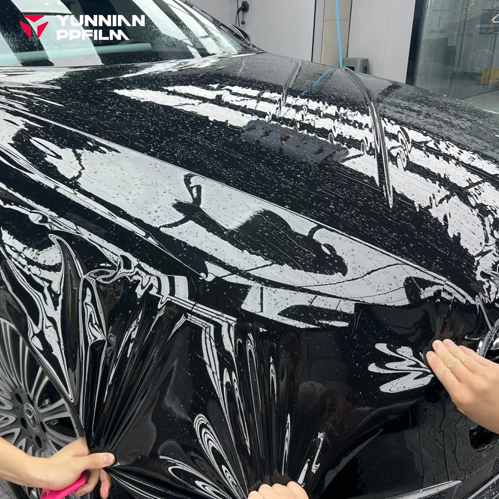 7mil Super Glossy Black TPU Car Film PPF Heat Repair Anti-scratch Anti-yellow UV Proof Paint Protection