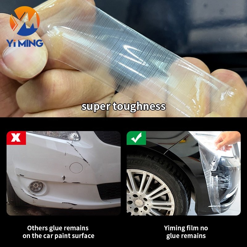 Glossy Black PPF Car Film TPH Protective Stickers Removable Glue Paint Protection Body Film