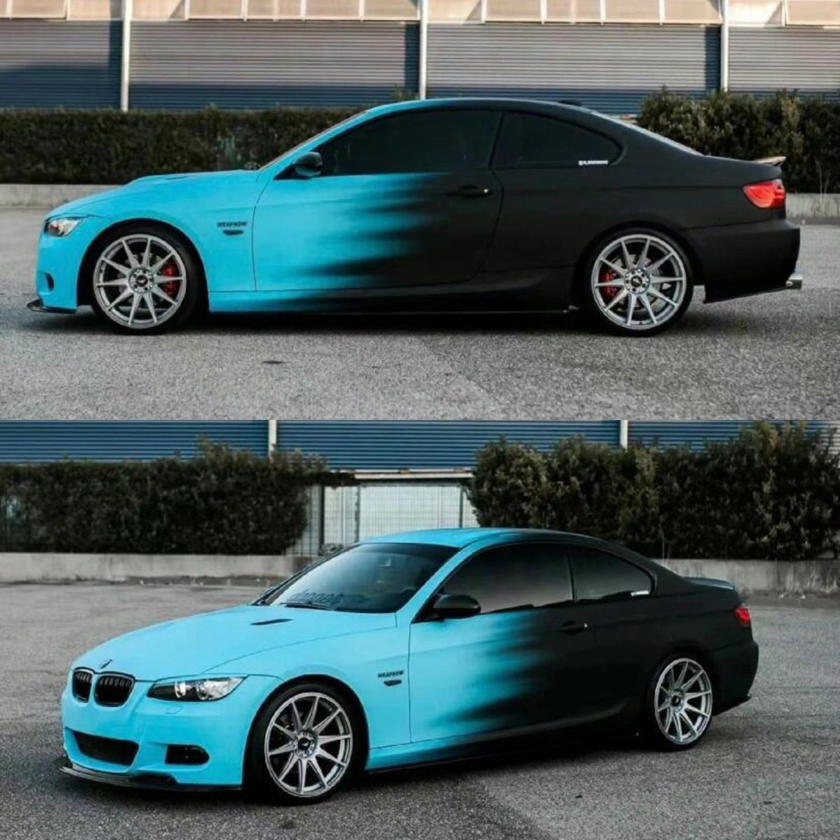 Custom Whole Car Body Printed Vinyl Wrapping 2 Two Tone Color Fade Match Colors Freely Car Wrap Self Adhesive