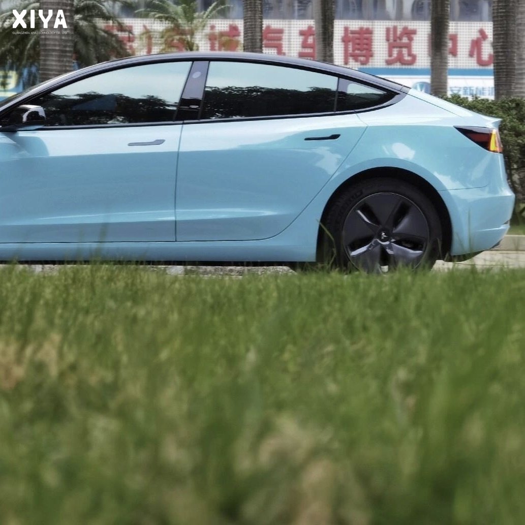 Factory Wholesale PET Crystal Turquoise Blue Car Wrap Vinyl Anti Scratch for Color Changing Car Film