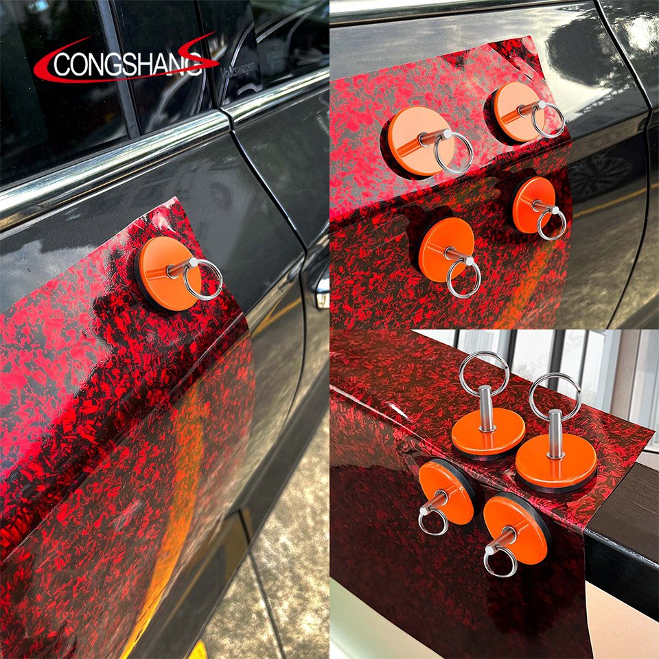 CONGSHANG 45mm Stainless Steel Car Film Magnetic Holder Vinyl Wrap Tools Magnets With Retaining Ring