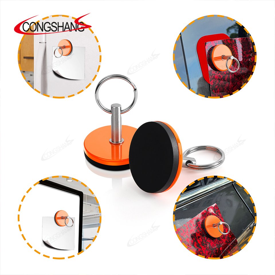 CONGSHANG 45mm Stainless Steel Car Film Magnetic Holder Vinyl Wrap Tools Magnets With Retaining Ring