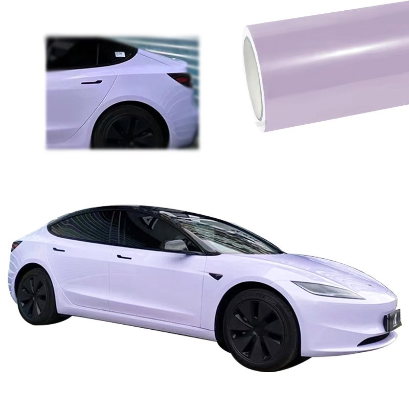 Bright Star Purple Color Changing Car Film Wrap PET Car Stickers Air Bubble Free Car Wrapping Film