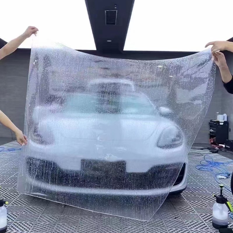 TPH Car Body Wrap Film 6.5 Mil Transparent Glossy Hot Melt Adhesive Film Paint Protection Film Vinyl Car Stickers