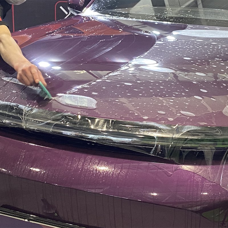 TPH Car Body Wrap Film 6.5 Mil Transparent Glossy Hot Melt Adhesive Film Paint Protection Film Vinyl Car Stickers