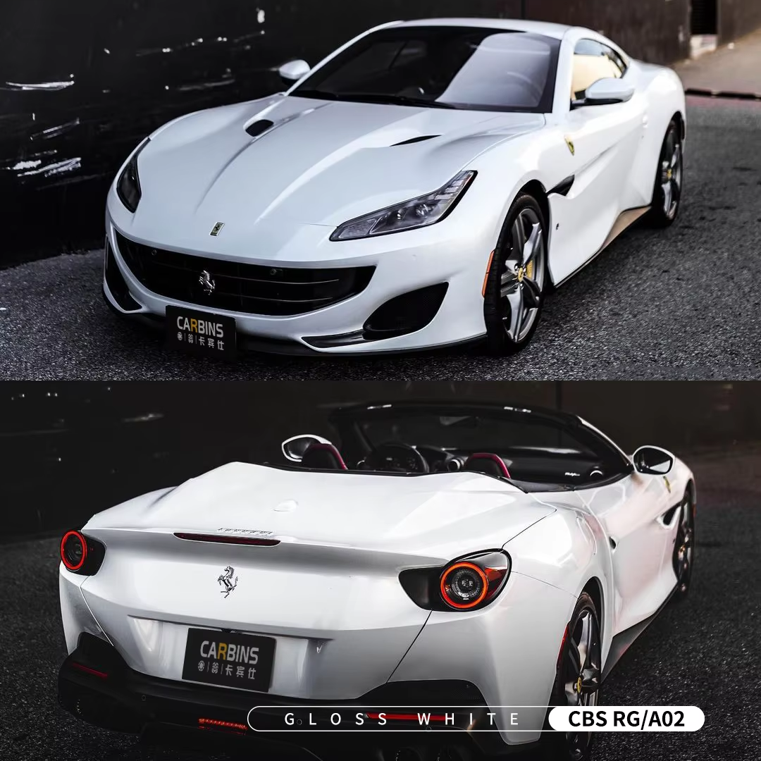 Carbins Car Protective Film 1.52*1.8M Size Car Stickers Gloss White Car Films Wrap Vinyl