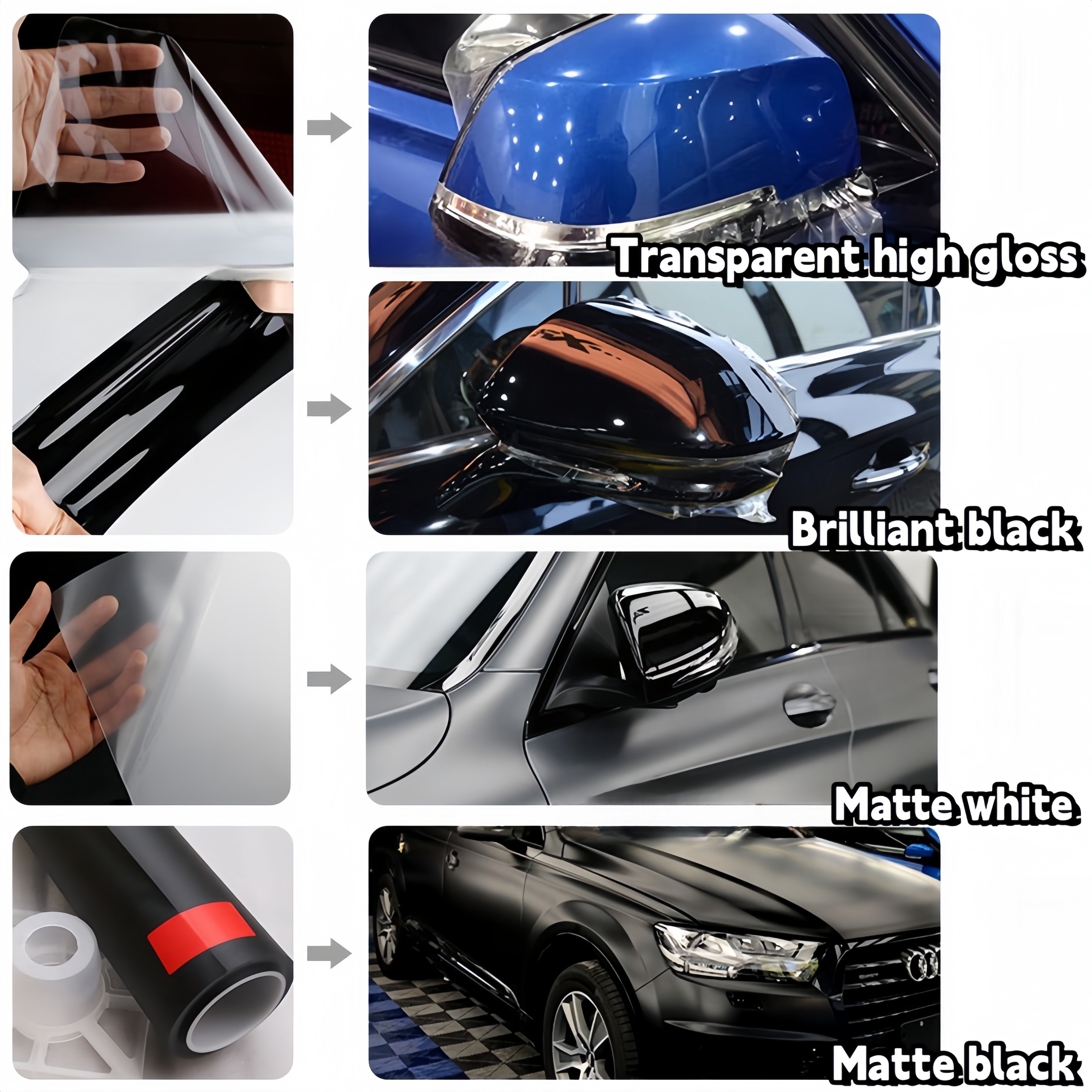 Support custom TPU car films black matte auto paint protective film anti-scratch protection TPU PPF film