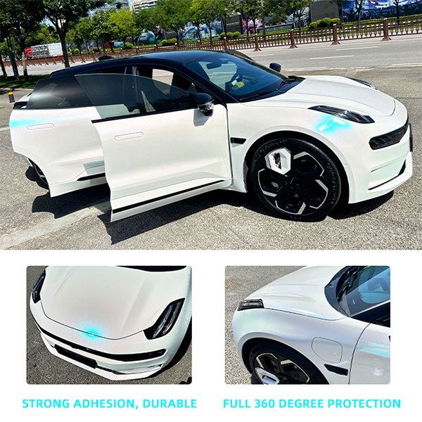 Factory Custom Color Change Film Car Wraps Vinyl Pvc Color Ppf Sticker Bright White To Blue For Car