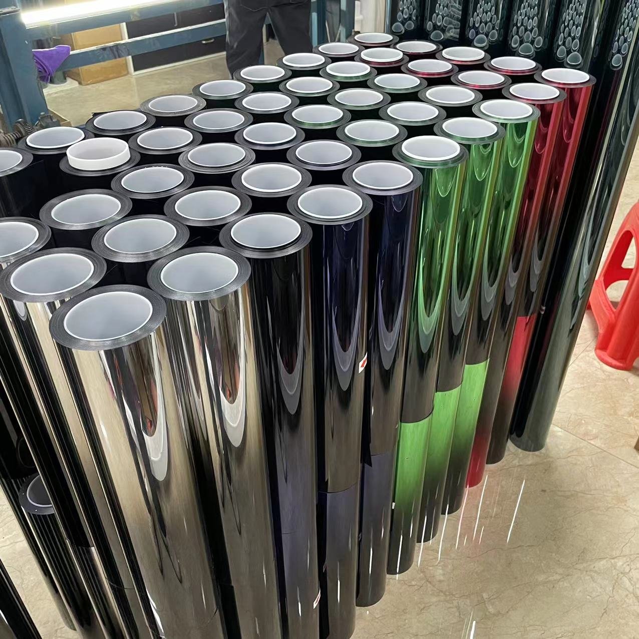 car adhesive window film two tone gradation silver color from China solar tint film supplier