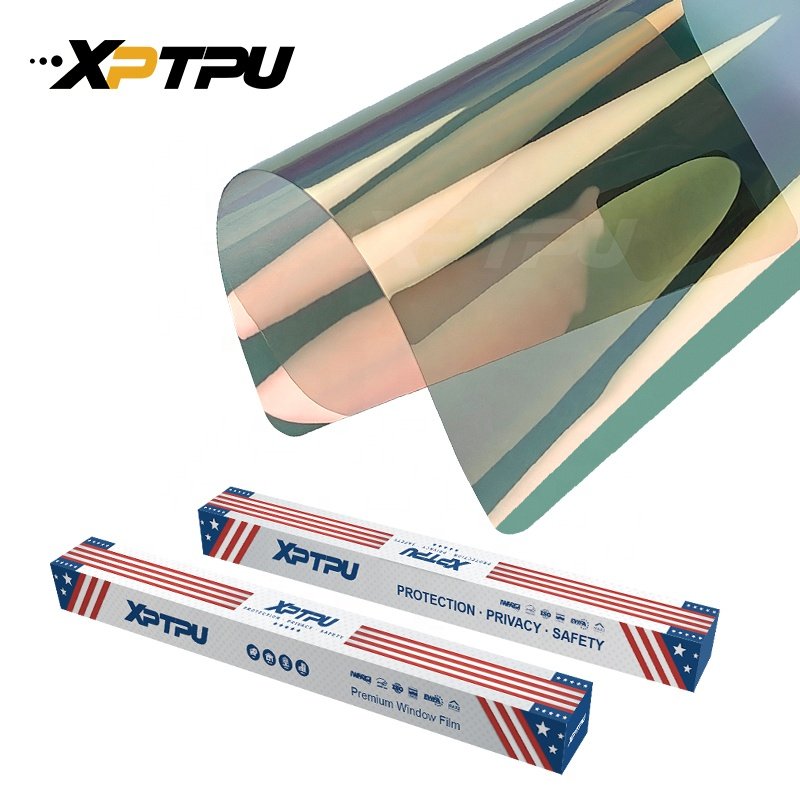 1.52*30M/60M/600M multi color 70%VLT sun protection glass window tint chameleon automotive car film