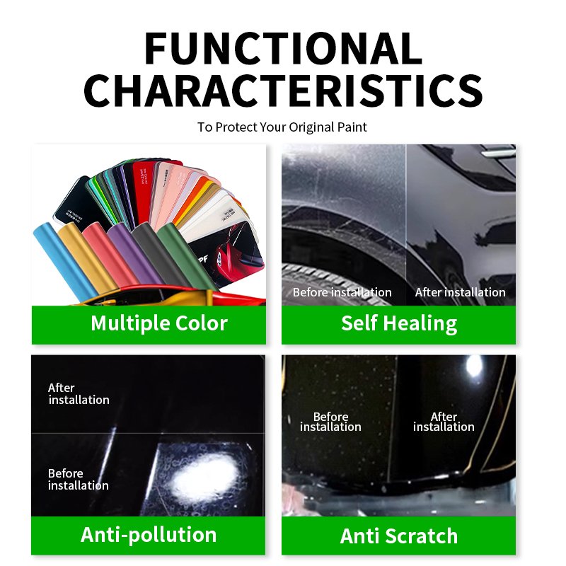Wholesale Car Ppf Film Self-Repair Stretchable Anti-Scratch Crystal Tuscan Pink Ppfcar Color Changing Paint Protection Film