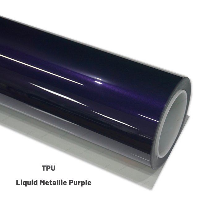 Premium Auto Chrome Car Film Wrap Film Glossy Metallic Purple Car Wrap for Cars Protection and Color Change