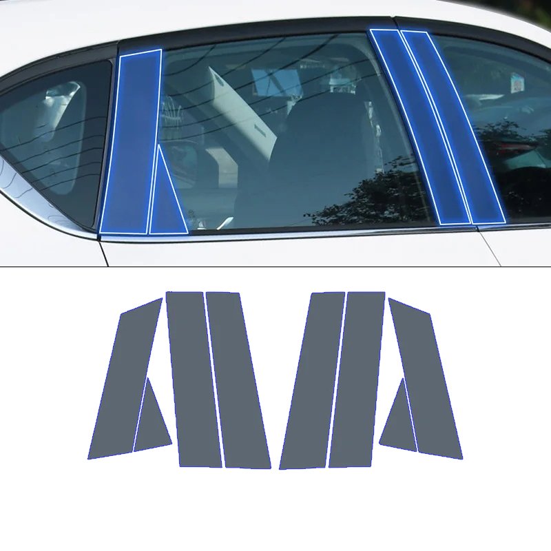 For Mazda CX5 2017-2020 TPU Transparent Protective Film Exterior Windows BC Center Pillar Strip Car Sticker Car Accessories