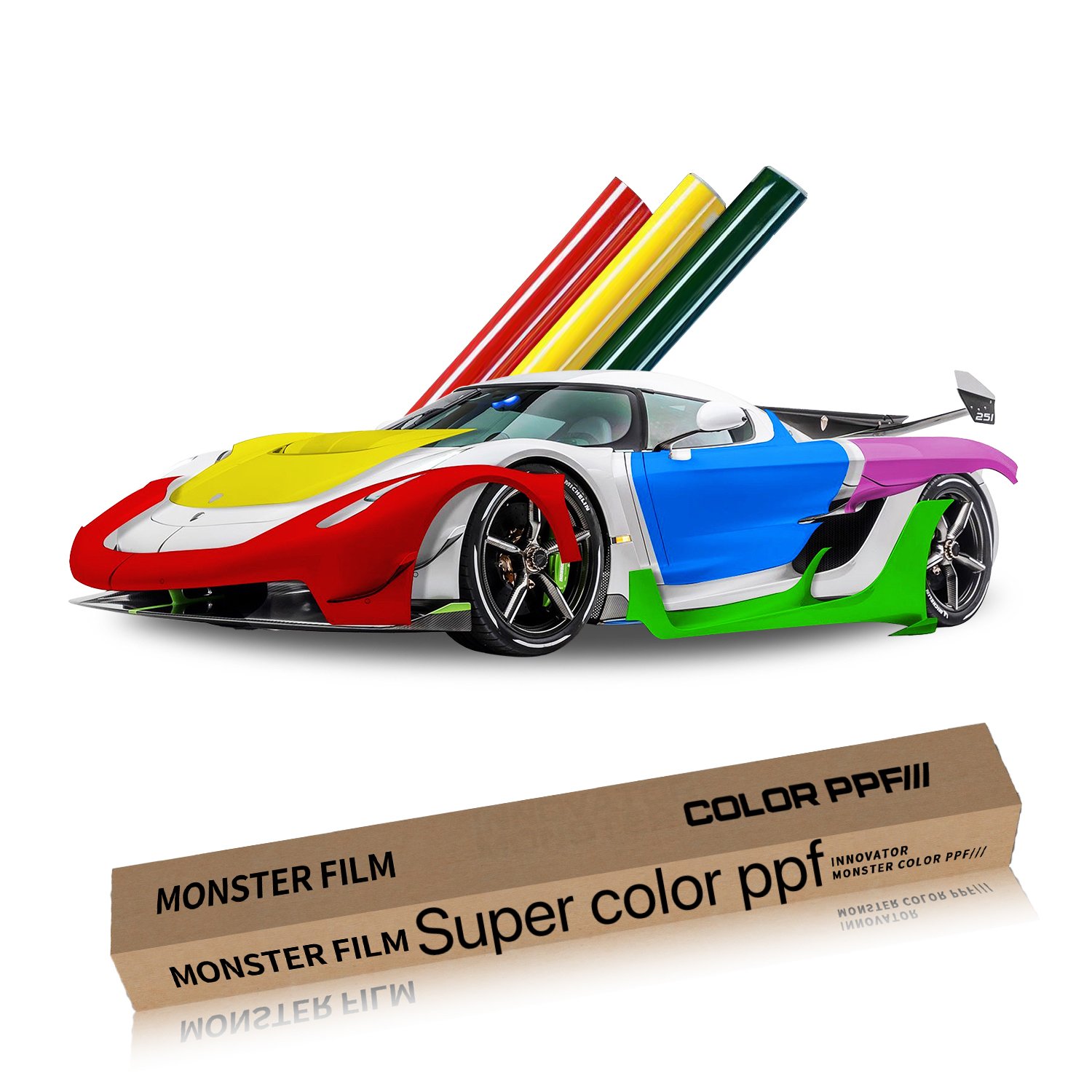 Monster film self-repair self healing 7.5mil 5*50FT ppf PPW super ppf color for on car film