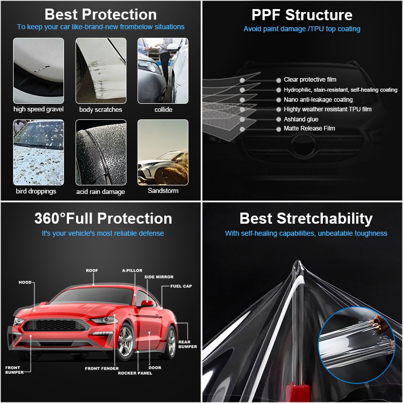 Car Paint Protective Film PPF TPU Paint Protection Film PPF Car Film Car Body Protection