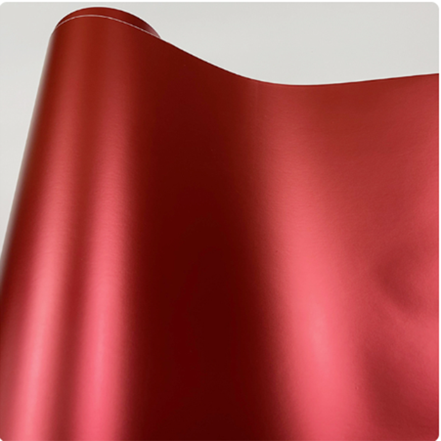 ICE FILM MATT Supreme Red Vinyl Wrap Film Roll Self Adhesive PET Liner(1.64ft*29.5ft) Air Bubble Free Good Viscosity
