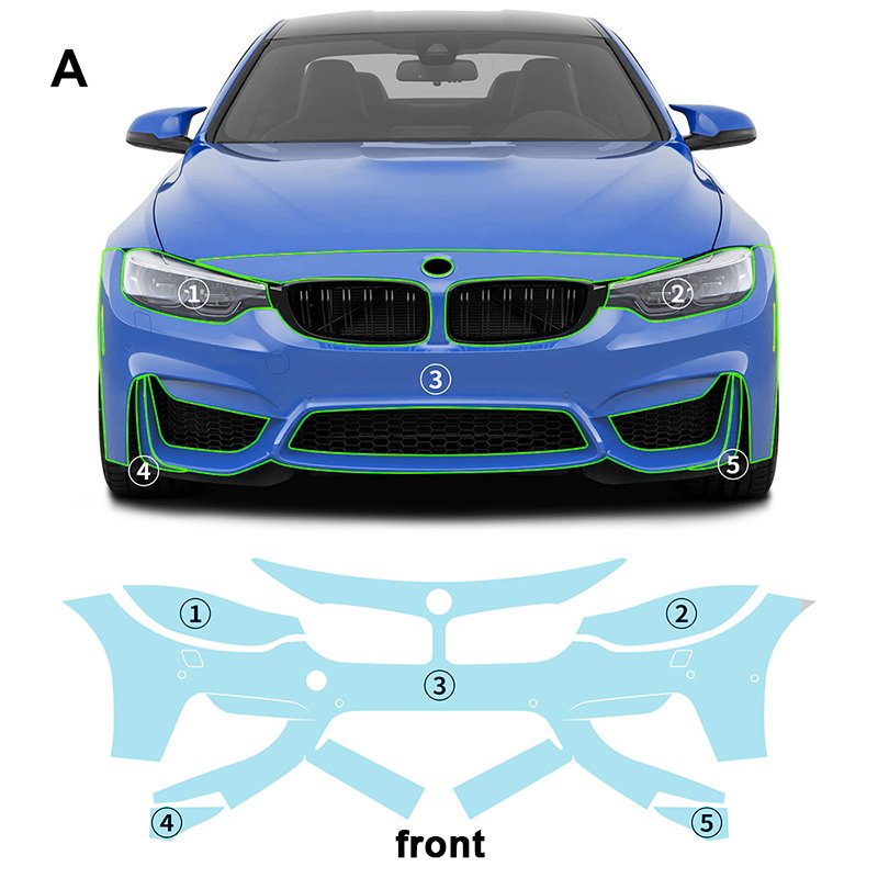 For BMW M4 F82 2015 2016 2017-2020 each part TPU PPF pre-cut car anti-scratch self-healing transparent paint protective film